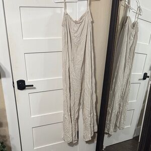 Granola Girl Cream Wide Leg Jumpsuit